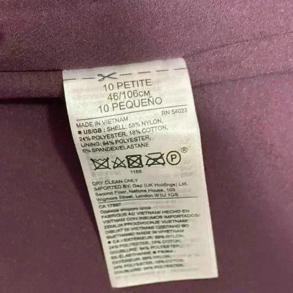 Banana Republic Size 10P Lace Shirt Dress Short Sleeve Purple Pink Maroon - Picture 6 of 6